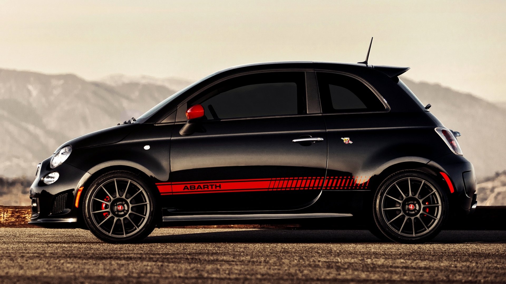 car wallpaper black fiat abarth usa-spec automotive desktop wallpaper fiat abart beautiful car side desert wheelbarrow