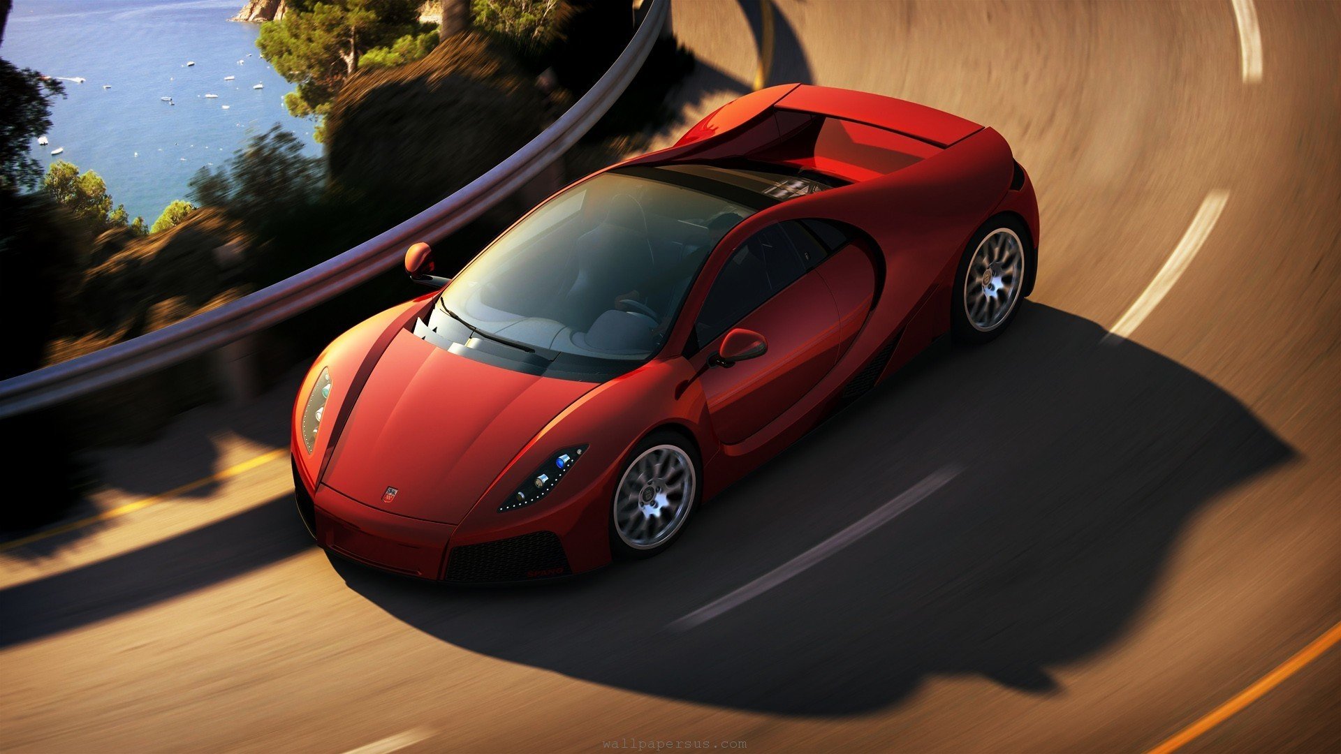 gta spano supercar piste tour en mouvement