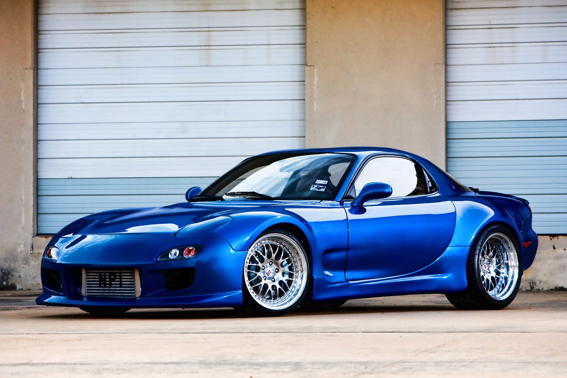 mazda rx-7 bleu tuning