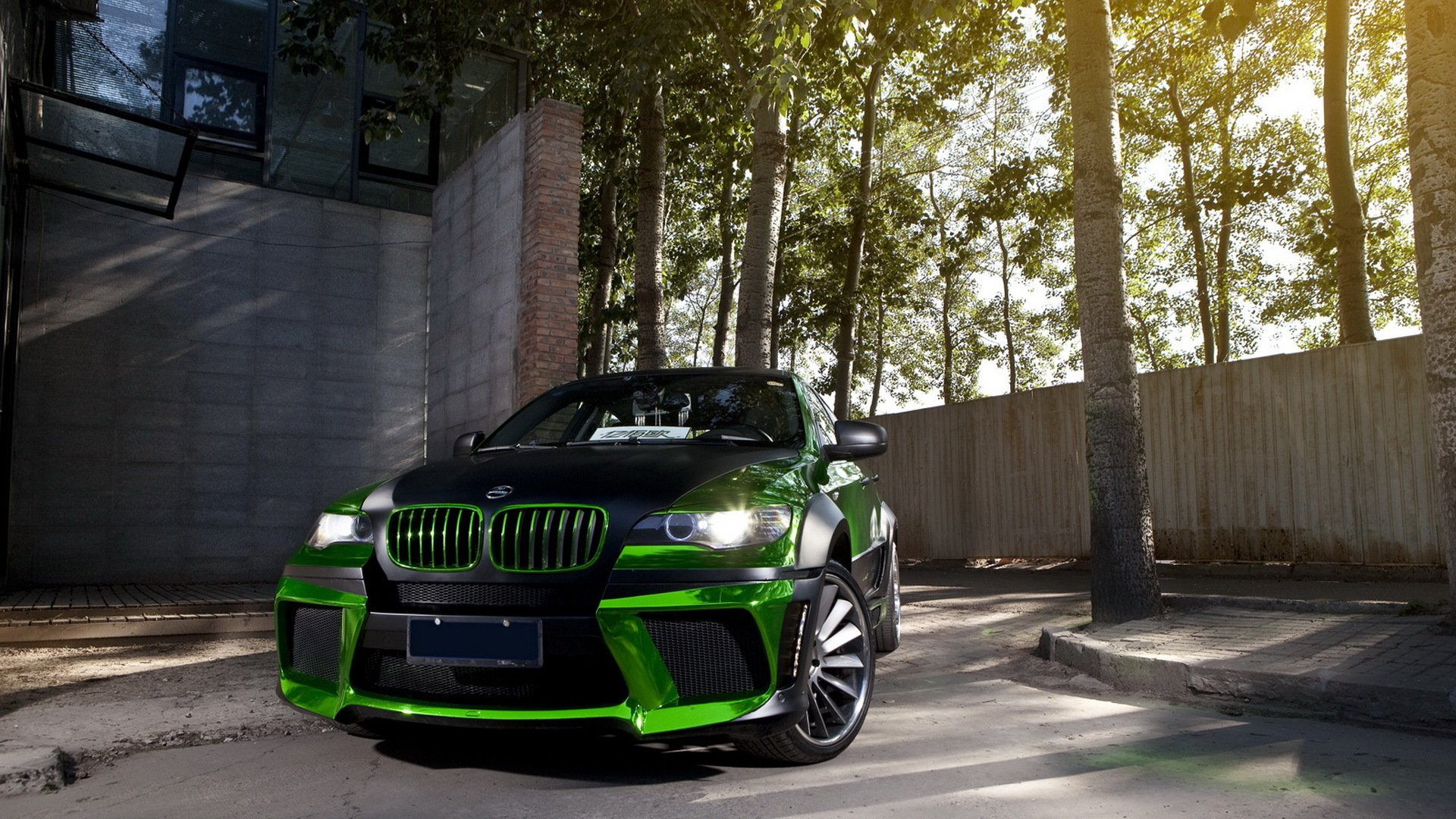 bmw x6 m verde chrome tuning bmw anteriore