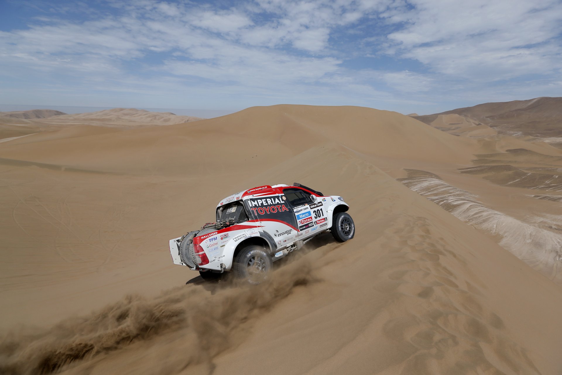 toyota hilux rally toyota dakar sabbia svolta