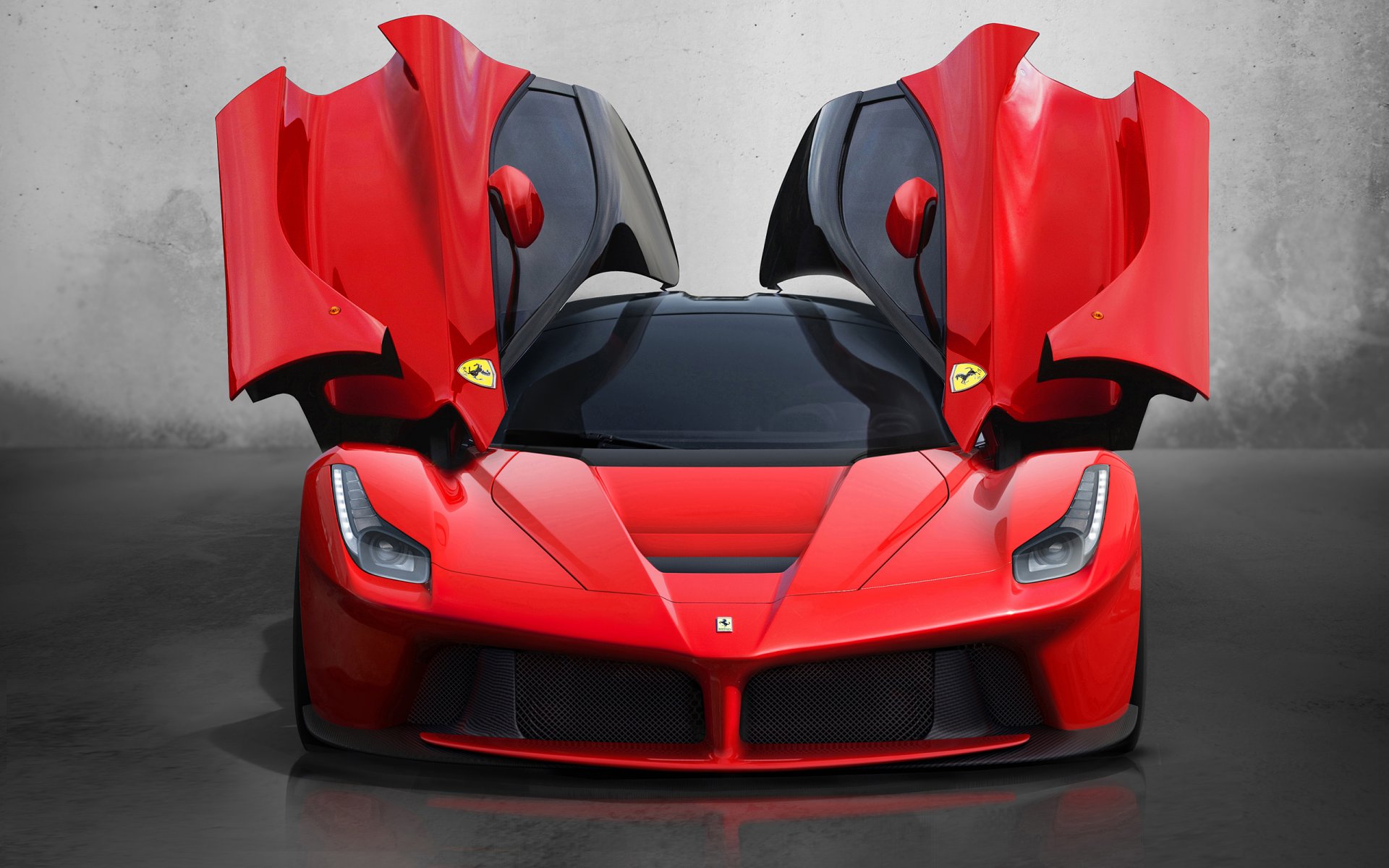 ferrari laferrari 2013 vista frontale porte aperte anteriore