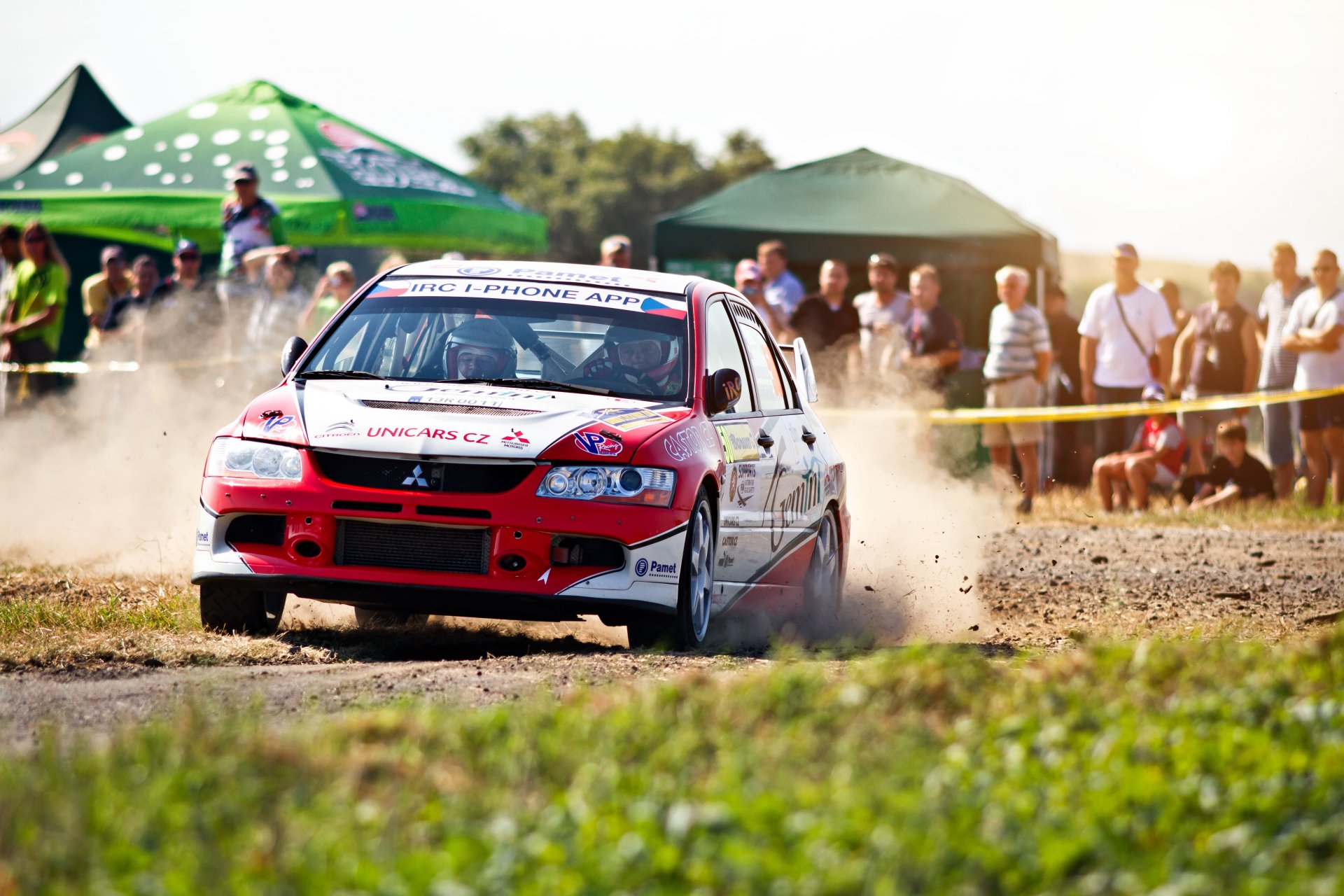 mitsubishi professions evolution wrc rally auto sports rally front end people race