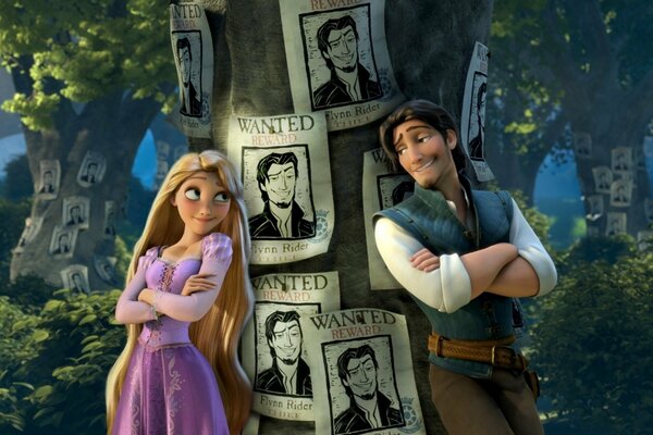 Flin e Rapunzel dal cartone animato tangled