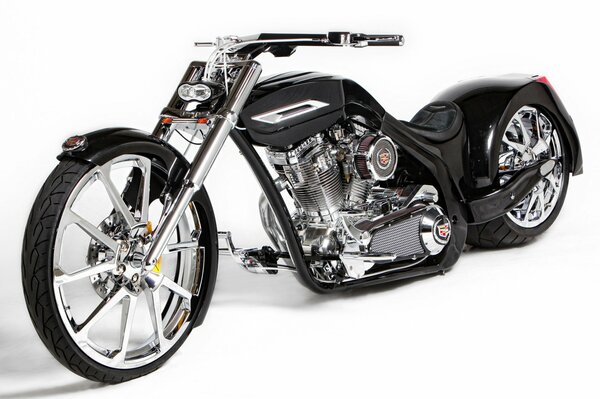 Brutal black chrome-plated bike