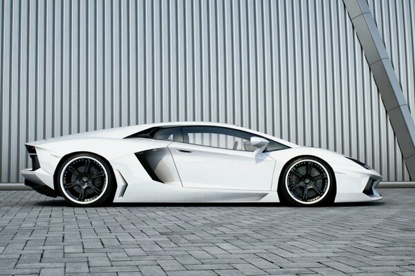 Cool lamborghini with black wheels