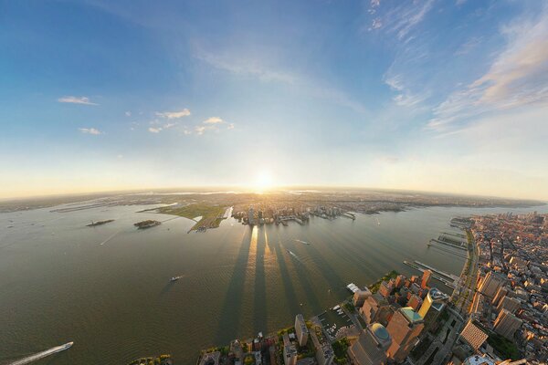 Amanecer sobre nueva York