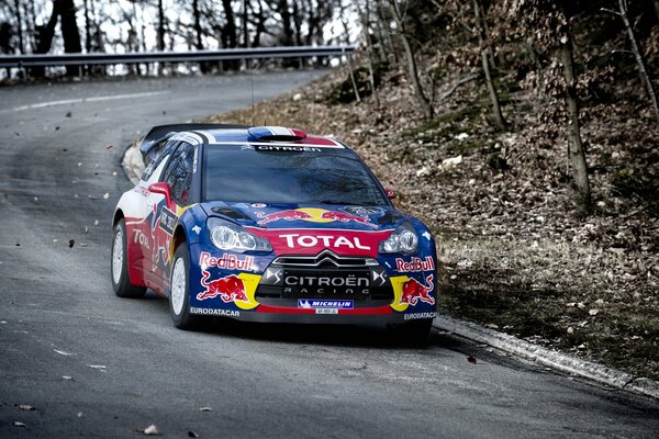 Red Bull Citroën sur la route du rallye