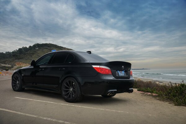 Sea breeze and black bmw