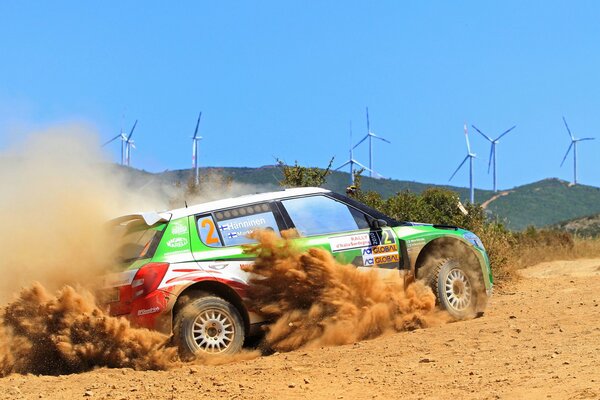 Skoda fabia sports car at the rally