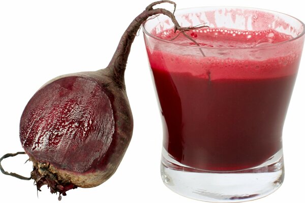 Beet juice. Beets in the section