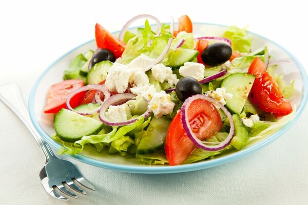 Greek salad with Feta cheese