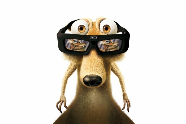 Squirrel with glasses from the Ice Age