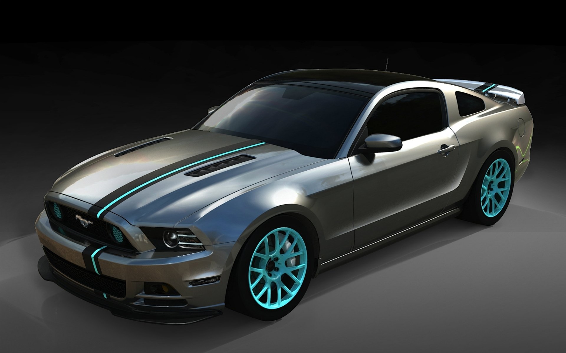 ford sema mustang construire fonctionne sur les femmes avant tuning bandes jantes voiture de muscle muscle car arrière-plan