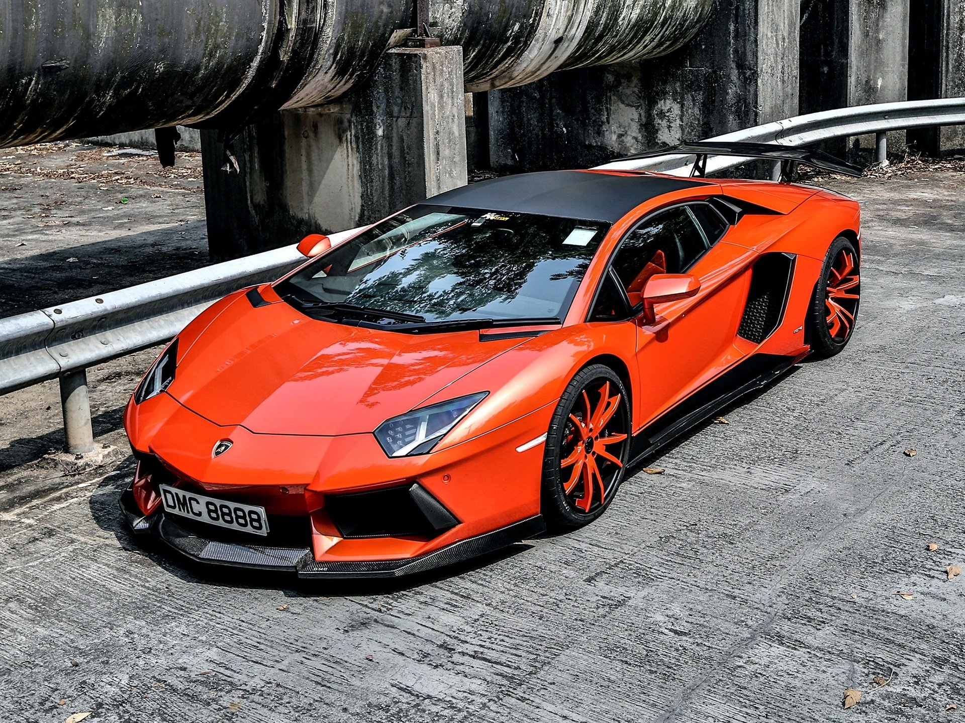 lamborghini aventador naranja tuning coche papel pintado lamborghini aventador