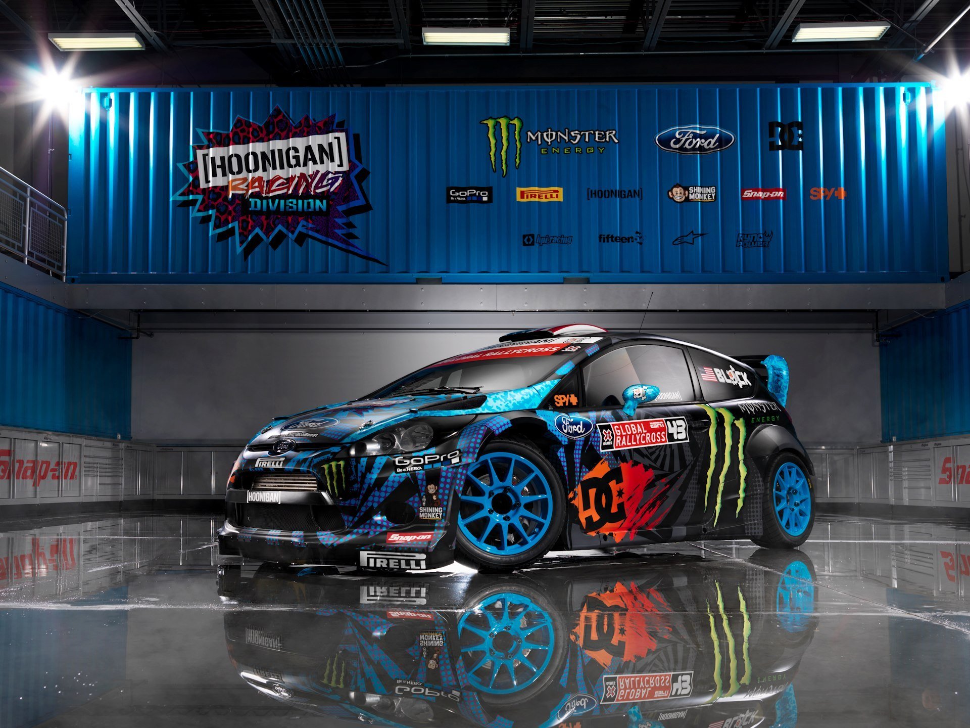 ford fiesta rs wrc 2013 ken block mostro energi