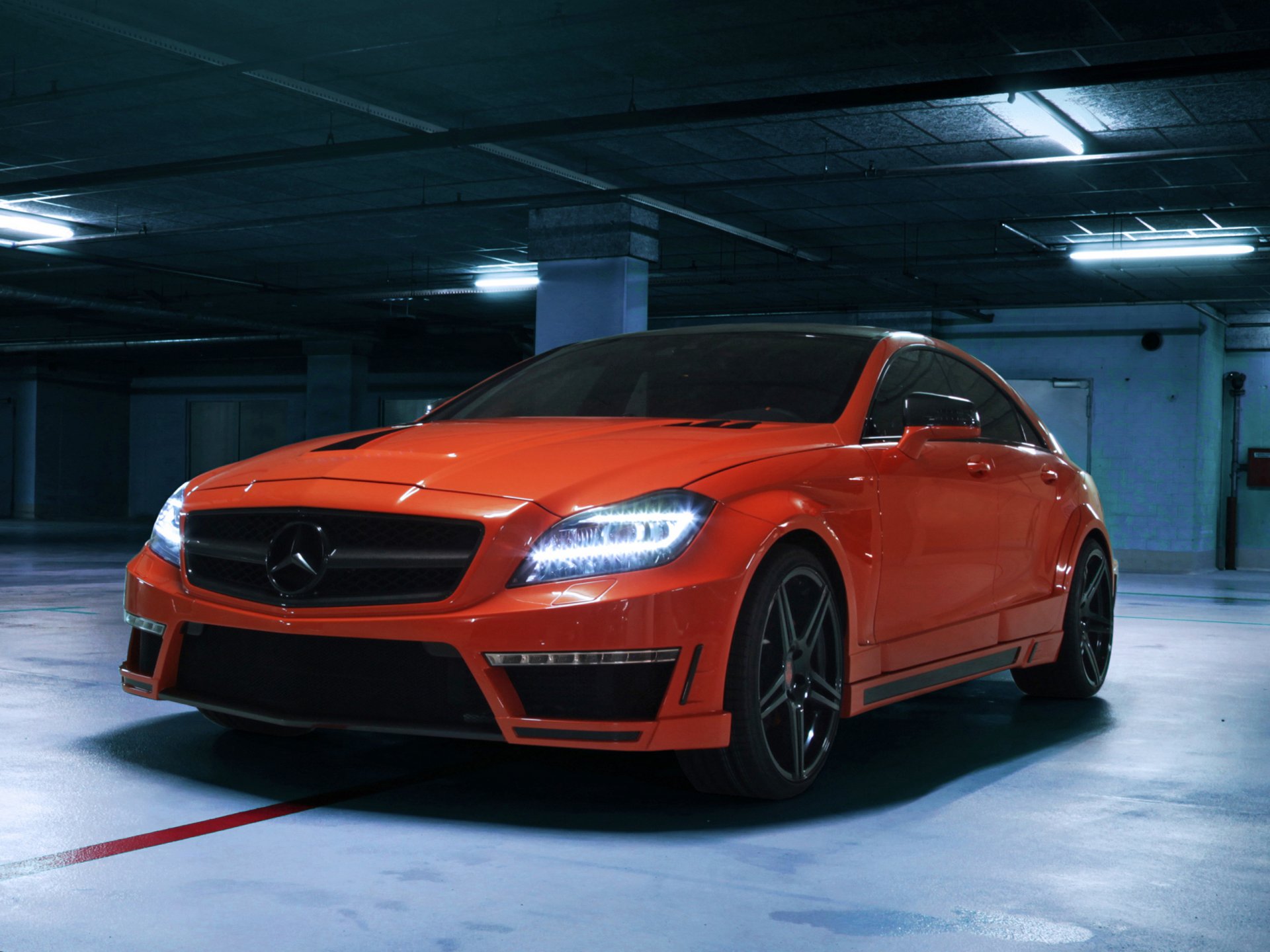 german special customs gsc mercedes-benz cls 63 amg machine light front tuning mercedes handsome