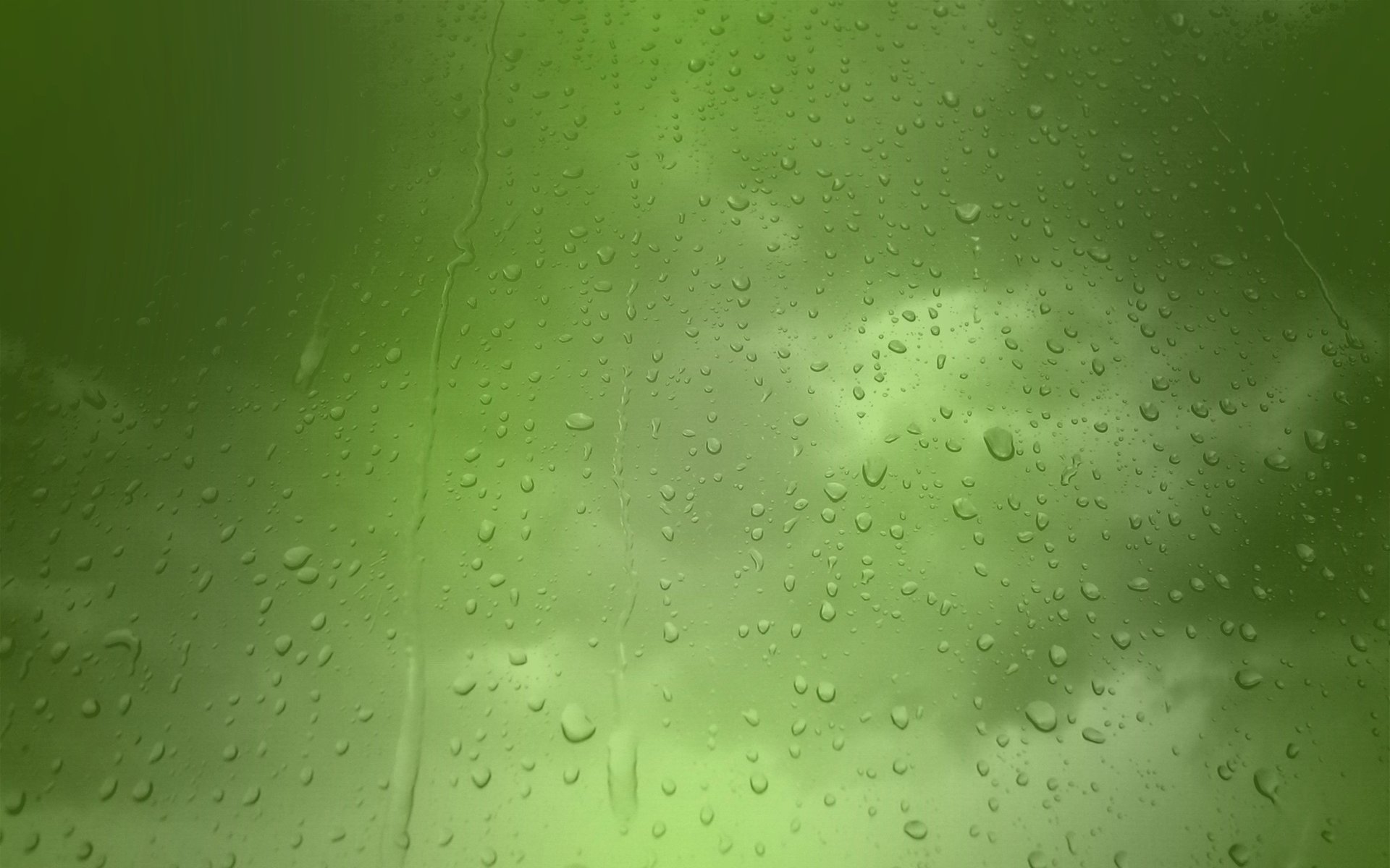 fondo verde gotas lluvia