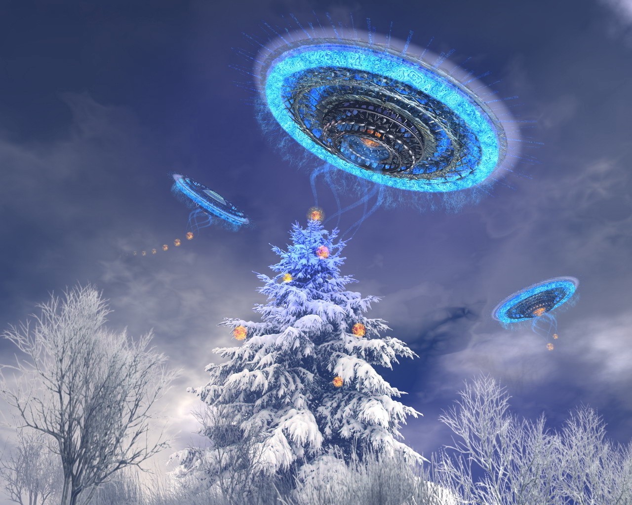 capodanno albero di natale ufo