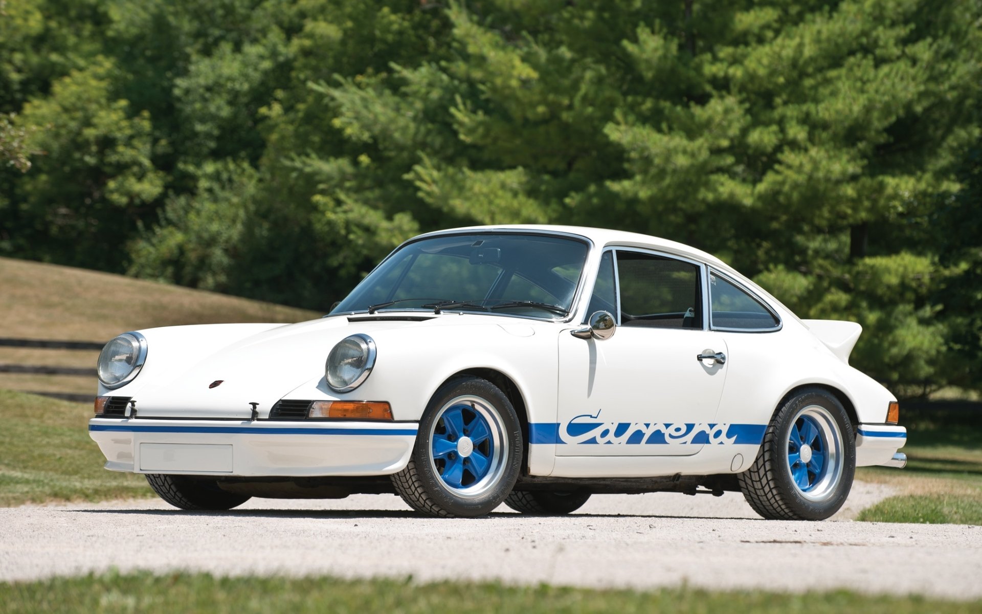 911 carrera rs coupe 1972 porsche carerra coupe.przód supersamochód biały