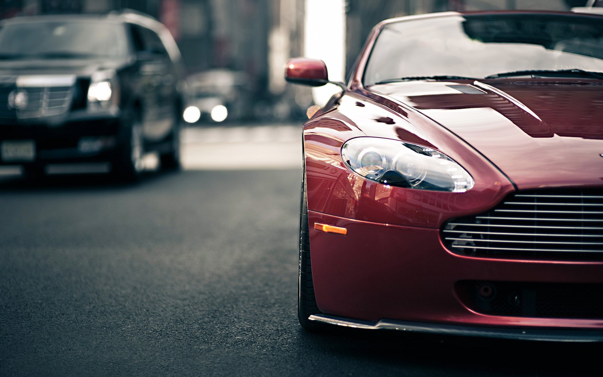 aston martin v8 vantage traffic style blur