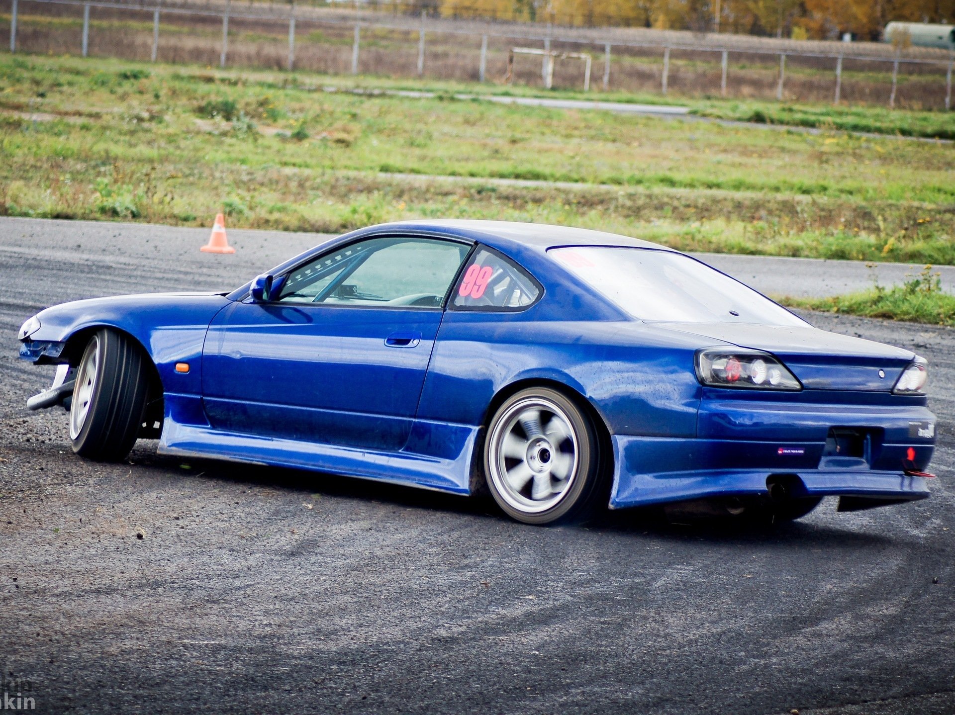 nissan silvia s15 azul auto coche coupé roto nissan pista pista deriva