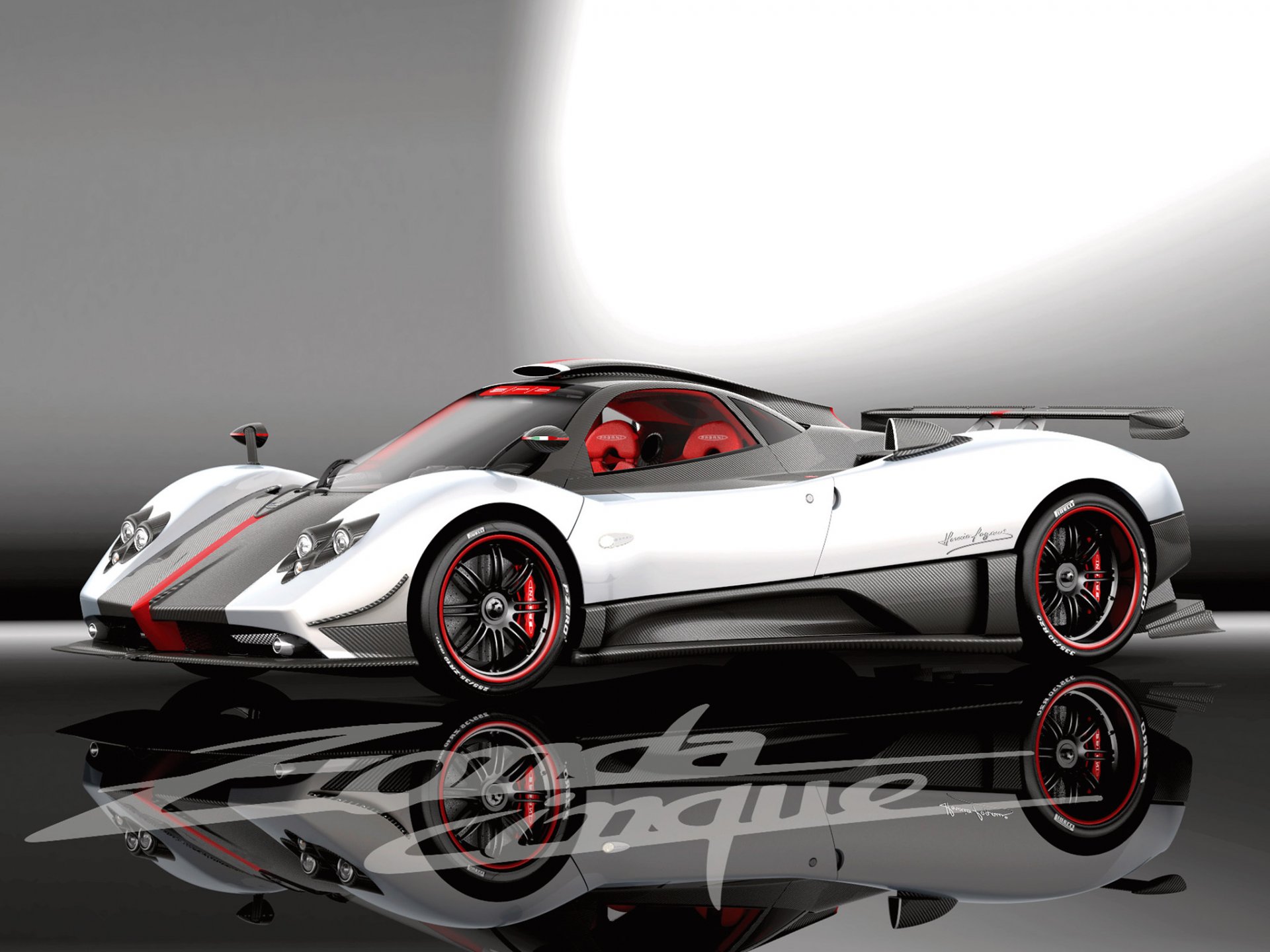 coches coche máquina máquina pagani sonda cinque blanco reflexión pagani zonda cinque