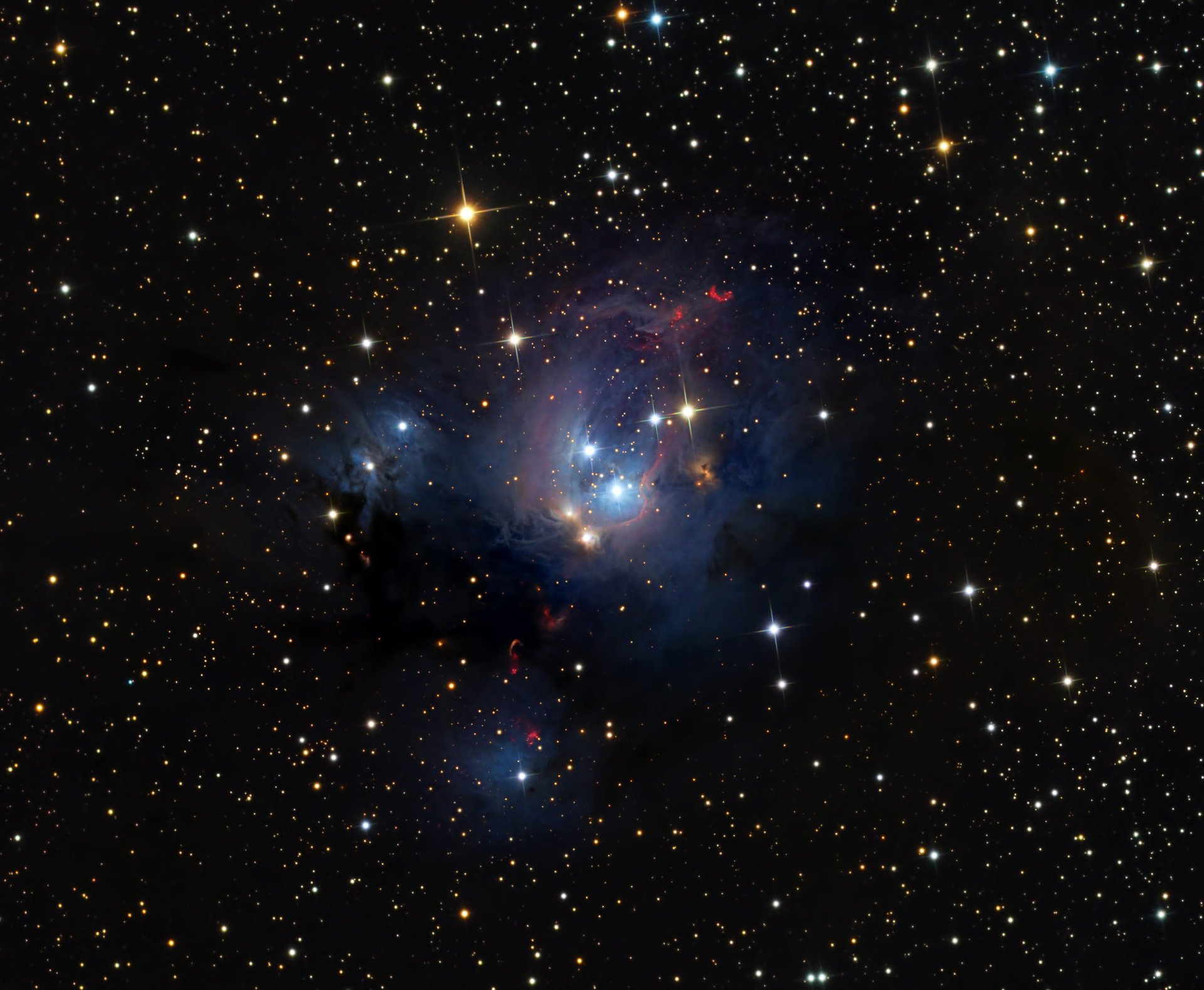 mgławica ngc 7129 cefeusz gwiazdy