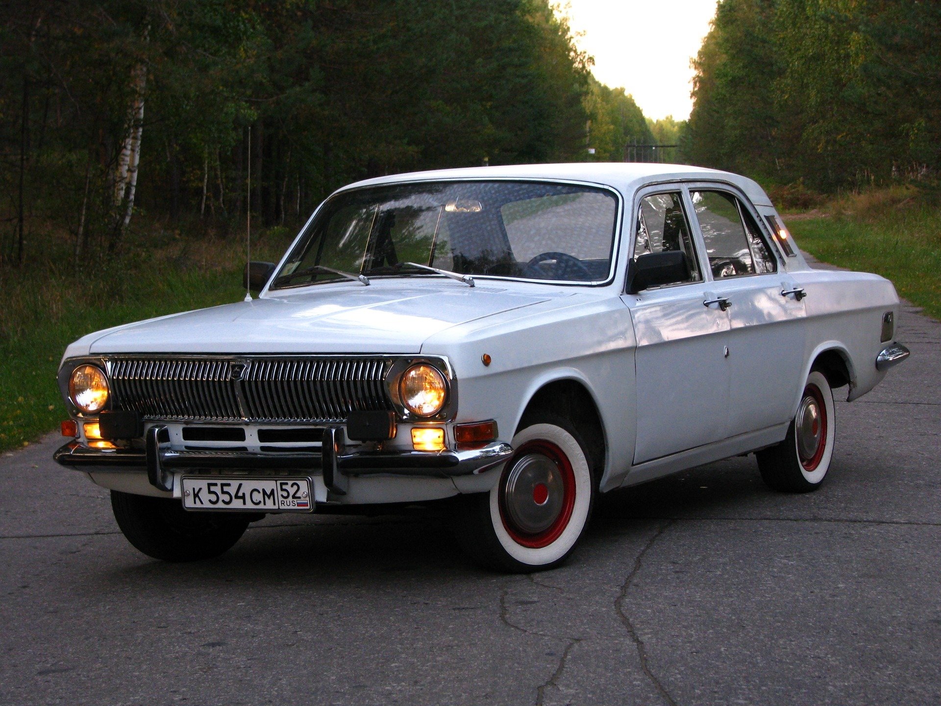 gaz 24 volga carretera retro urss fondo de pantalla fondo