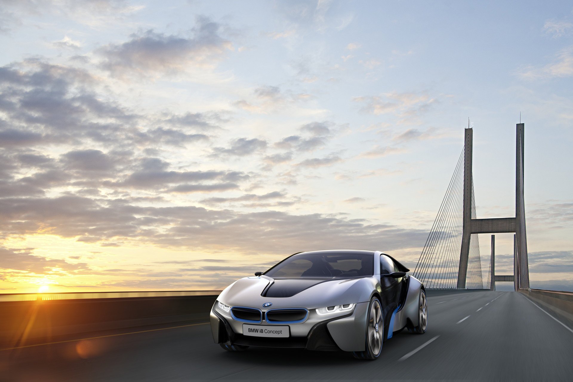 bmw i8concept oś prędkość słońce