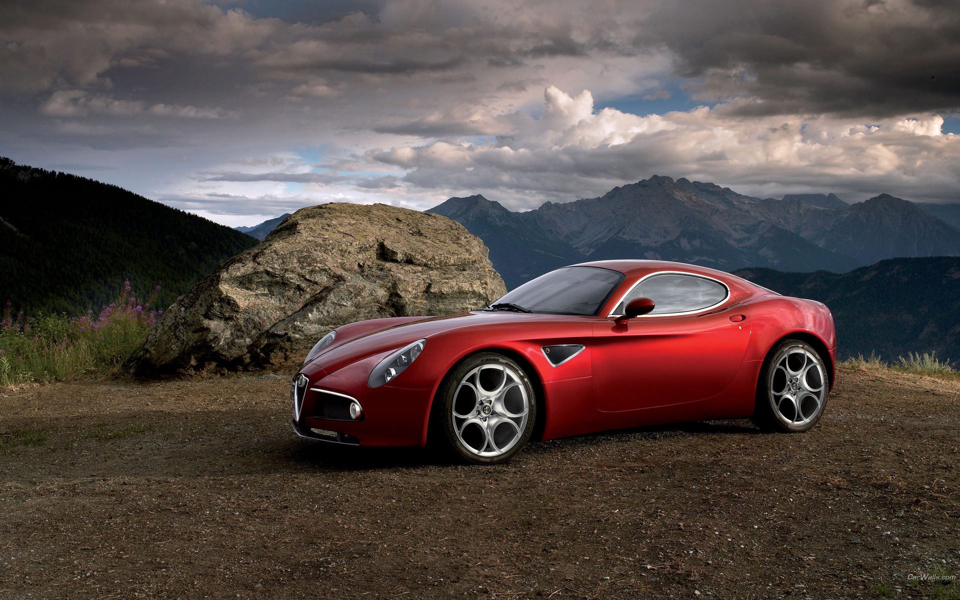 alfa romeo competizione 8c alfa romeo rotes auto bewegung