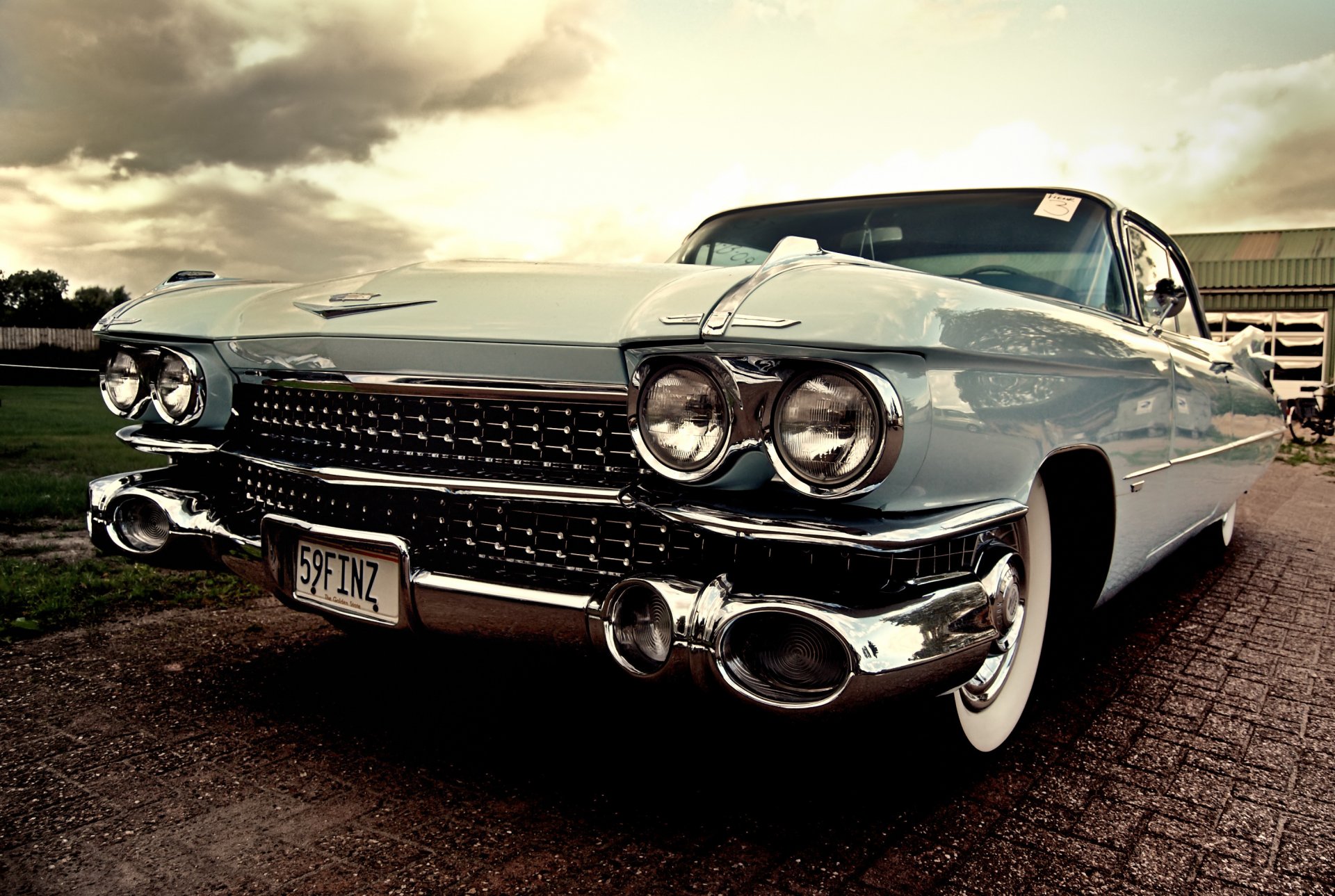 cadillac eldorado 1959 г. небесного цвета машина