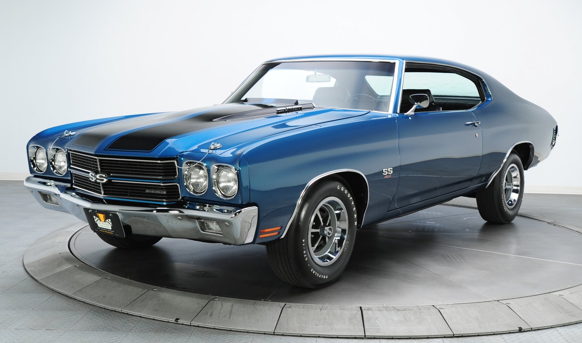 chevrolet chevelle 1970 chevy chevilly muscle car blue retro