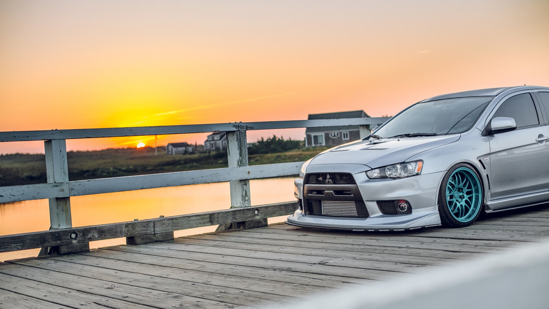 mitsubishi lancer evo x mitsubishi lancer tuning sonnenuntergang