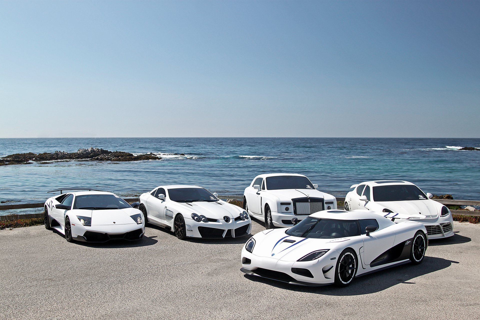 lamborghini mercedes rolls-roys porsche koenigsegg sv sls panamera phantom agera r blanc supercar lamborghini porsche mercedes rolls-roys supercars