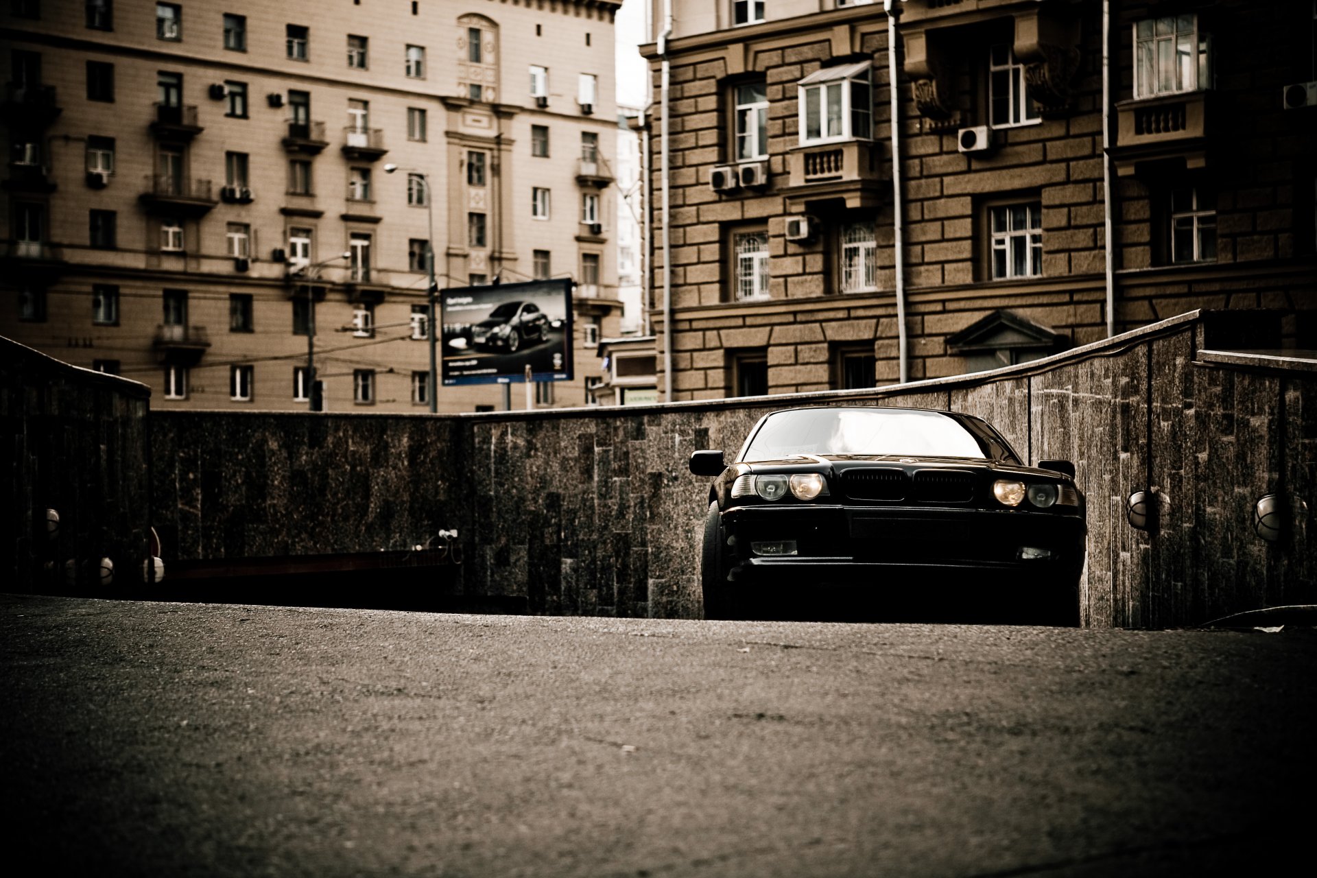 bmw e38 stadt straße gebäude häuser boomer seven