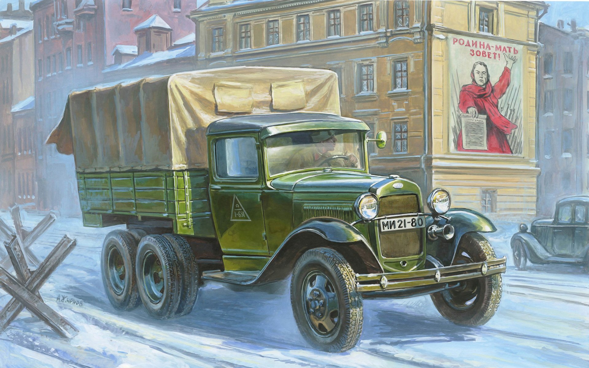 art gaz-aaa veicolo militare da carico sovietico fuoristrada la versione originale di un mezzo era la realizzazione del concetto di creazione di un auto a sei ruote anni 1936-1943 ww2