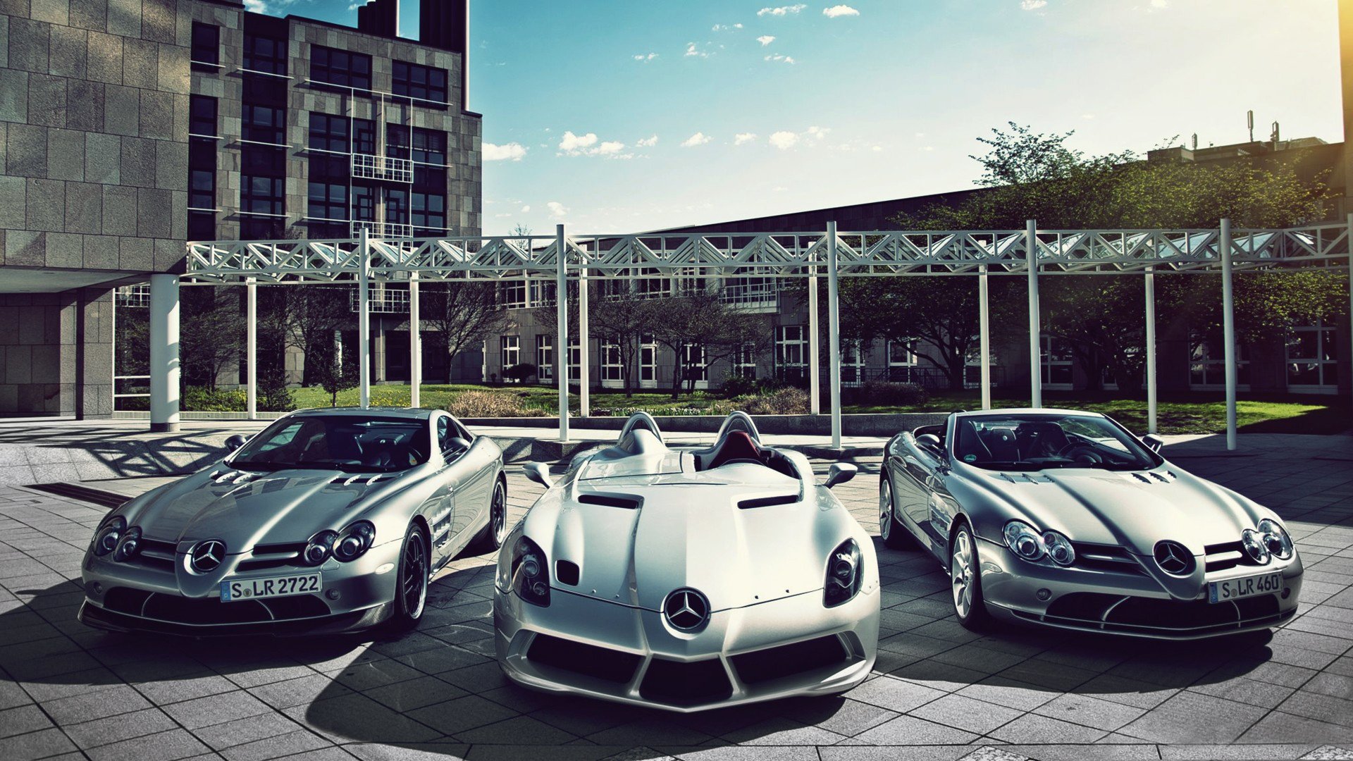 mercedes trzy samochody sportowe mercedes slr mclaren