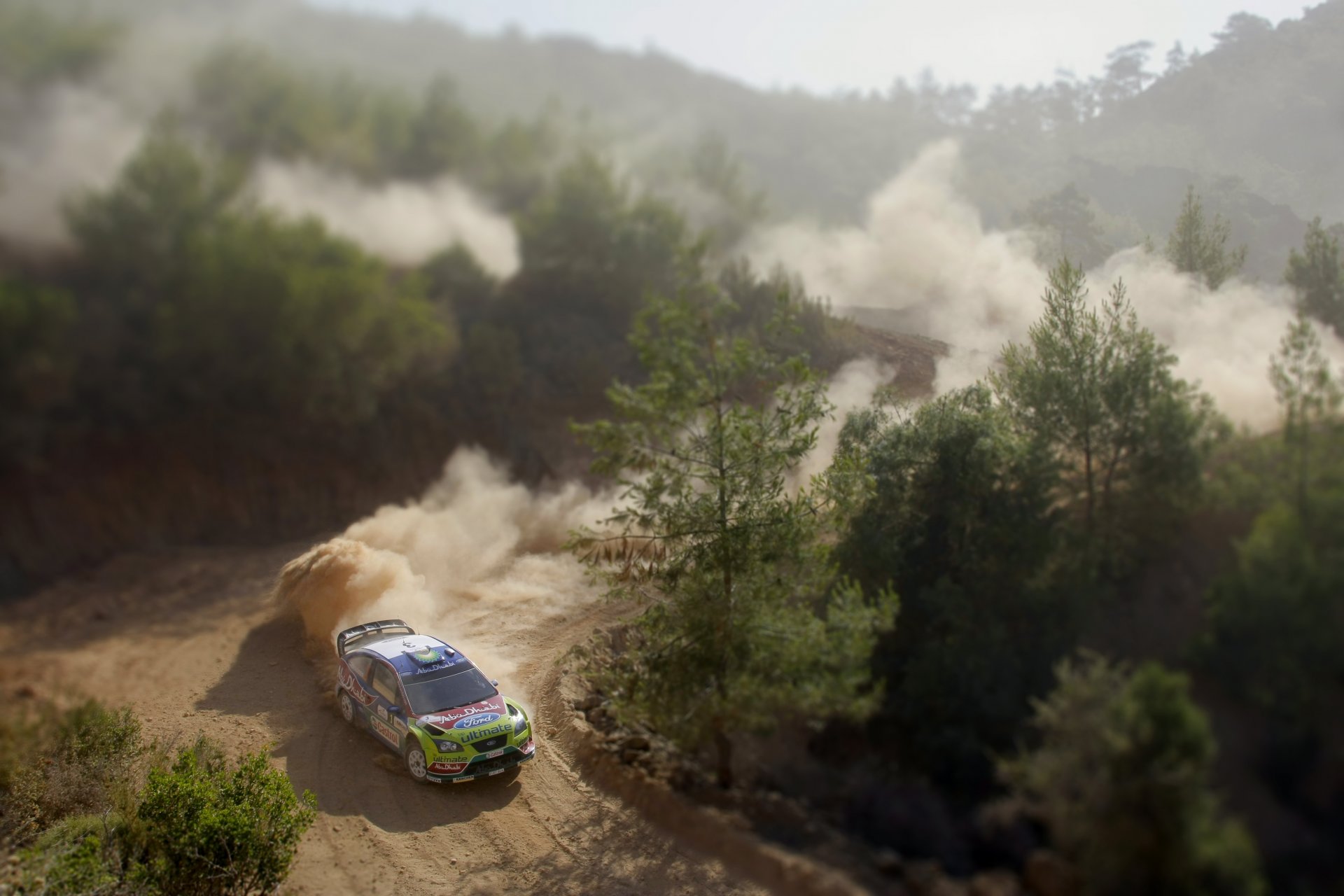 ford messa a fuoco wrc rally skid polvere spostamento e inclinazione sfocatura velocità gara