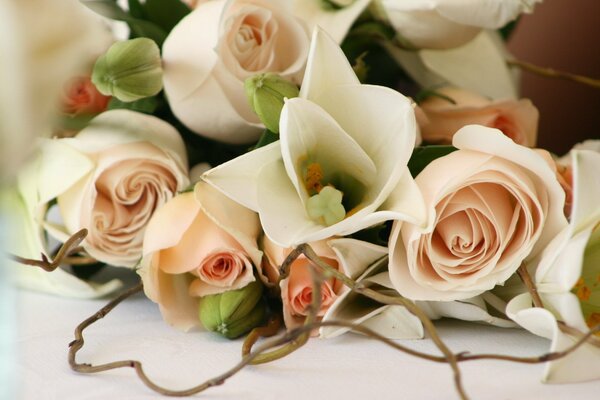 Bouquet de fleurs de mariage romantique