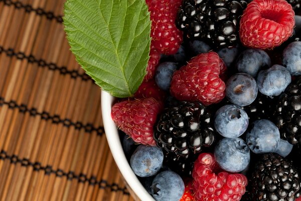 ¿Variedad de frutas? frambuesas, arándanos, moras