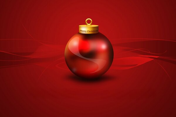 Red ball for Christmas tree decoration