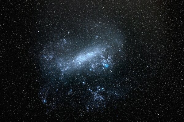 Large magellanic clouds on the background of the starry night sky