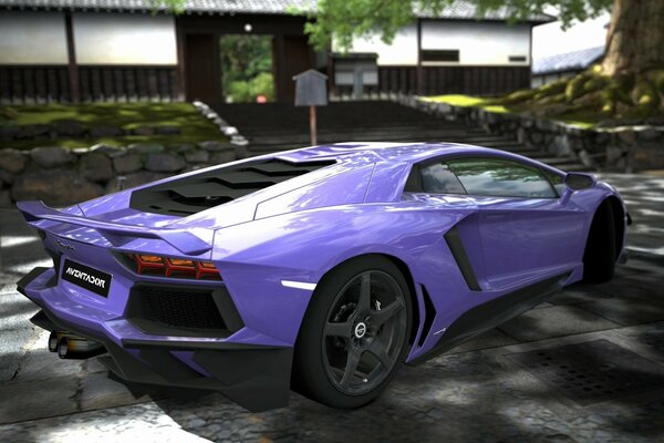 Violet Lamborghini vid avec zadi