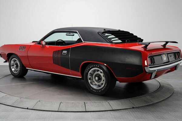 A 1971 muscle car rear view