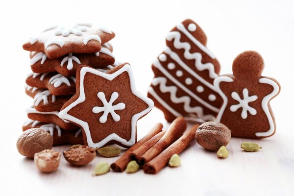 Galletas en glaseado de mantequilla marrón