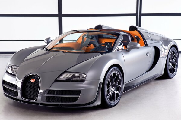 Grey bugatti, grand sport by the way