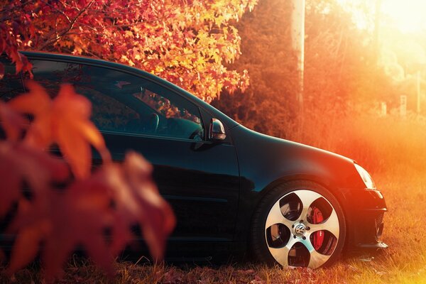 Volkswagen golf est bon par tous les temps surtout en automne