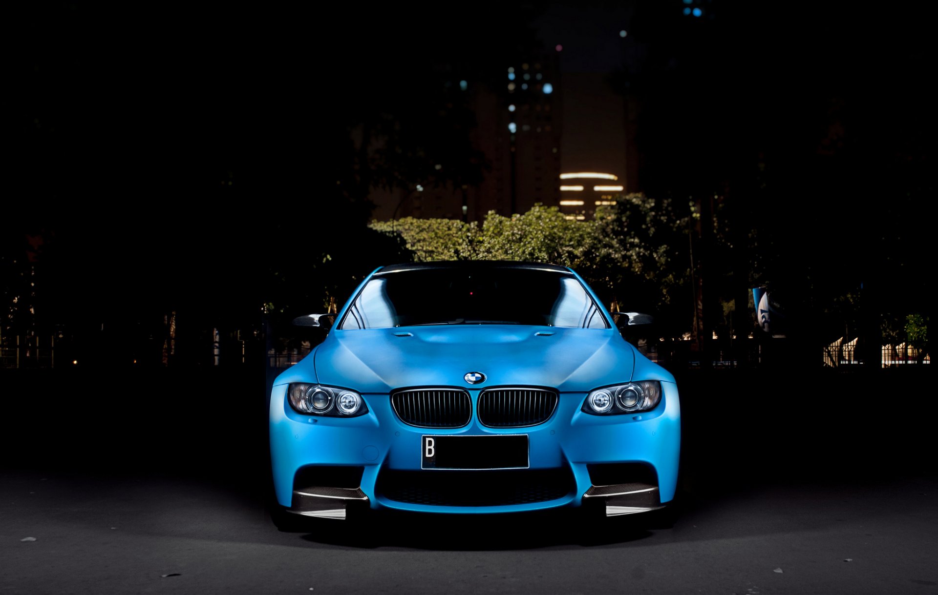 bmw m3 car machinery tuning night town blue