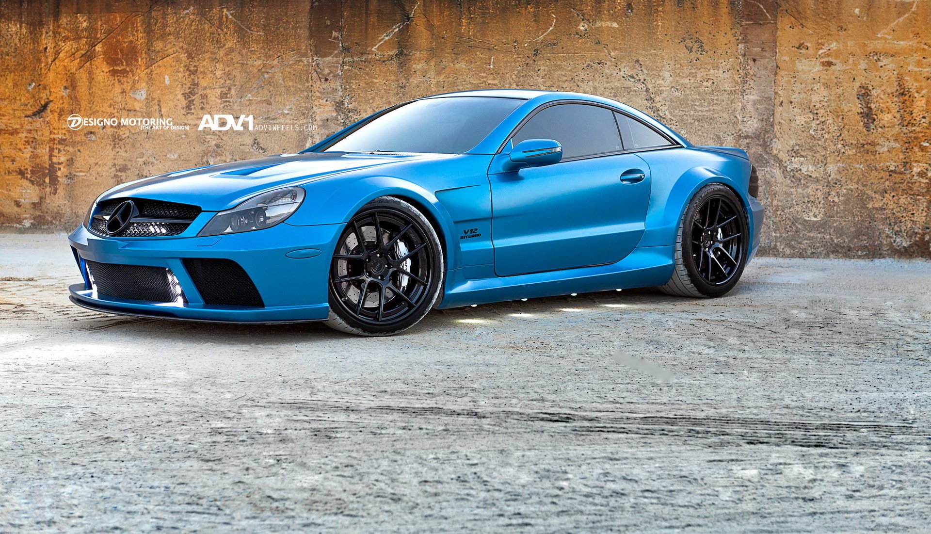 mercedes amg sl65 adv1 mercedes blau matte